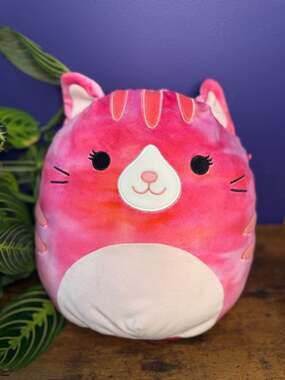 Squishmallows Claudella 12 Inch Pink Tie-Dye Tabby Cat Plush